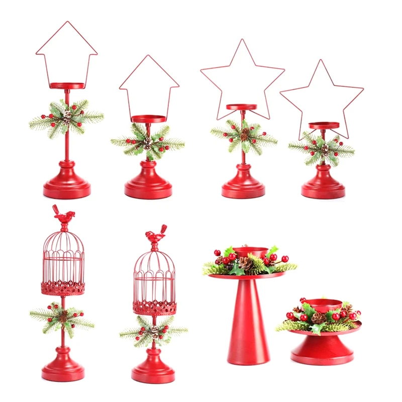 

Рождественский подсвечник, искусственный Рождественский Декор для крыльца, металлический канделябр для дома