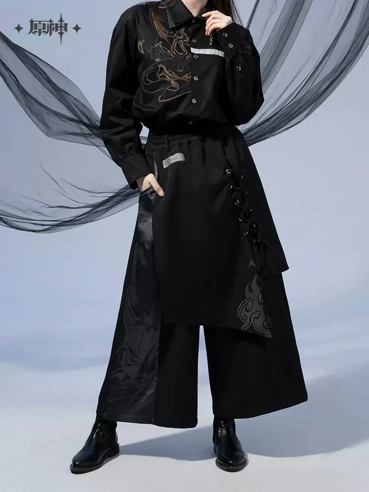 

Официальная тематическая юбка-брюки Genshin Impact XIAO, юбка-брюки для косплея якша из аниме «Бьюти всезла», игры для нарядов, подарки для пар