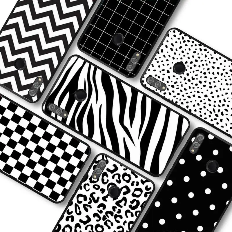 

Black and white Dalmatian Cow zebra texture Phone Case for Huawei Honor 10 i 8X C 5A 20 9 10 30 lite pro Voew 10 20 V30