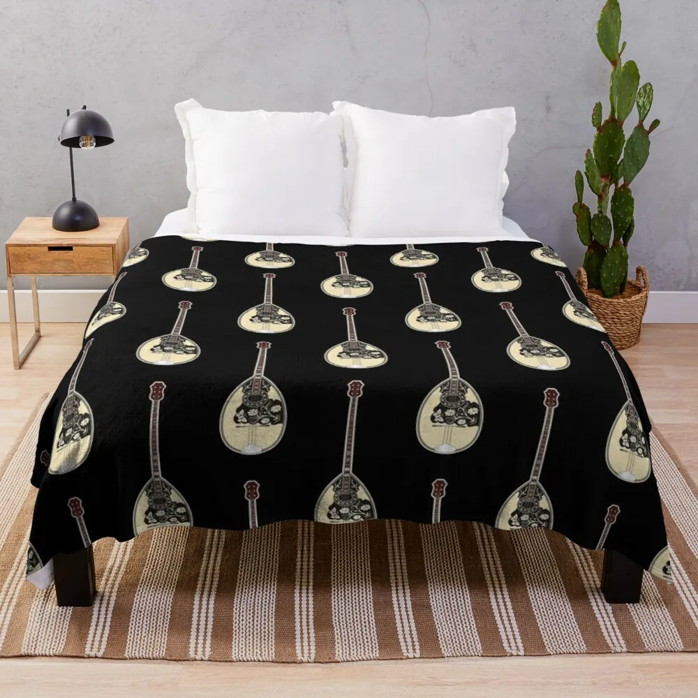 

Bouzouki Throw Blanket blanket lace flannel blanket retro blankets