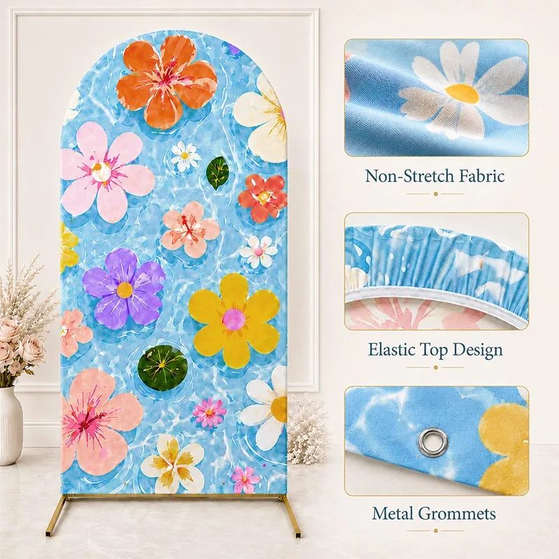 Фото 2D плоский фон-арка, однослойный, из неэластичной ткани, набор для вечеринки в стиле Свинки Пеппы с персонажами и воздушными шарами №4