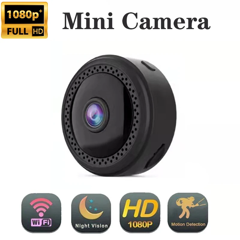 Мини WiFi IP-камера HD 1080P с записью, ночным видением и датчиком движения, маленький безпроводной умный домашний микро-видеорегистратор.