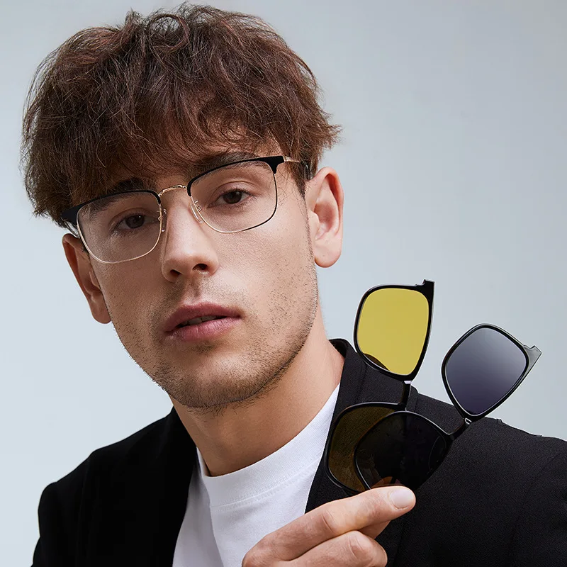 Трансграничный магнитный набор очков модные поляризационные солнцезащитные