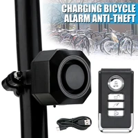 wireless rechargeable bicycle burglar alarm system motorbike bike anti theft sensor alarms with built in lithium batteryremote