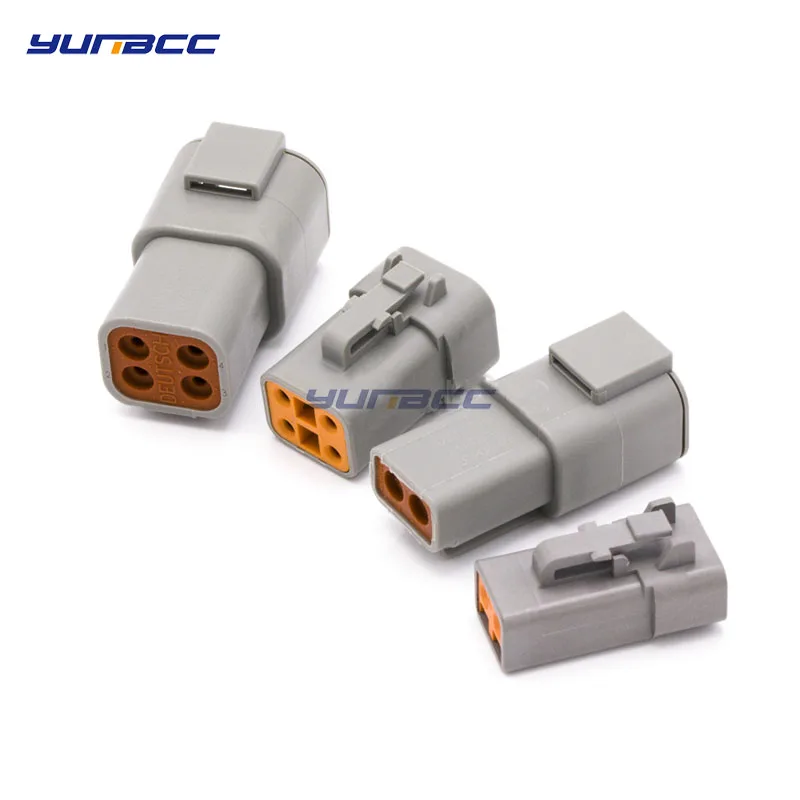 1 Set Deutsch DTP 2 Pin 4 Pin Gray Male Female Waterproof Electrical Auto Connectors Plug DTP06-2S DTP04-2P DTP06-4S DTP04-4P