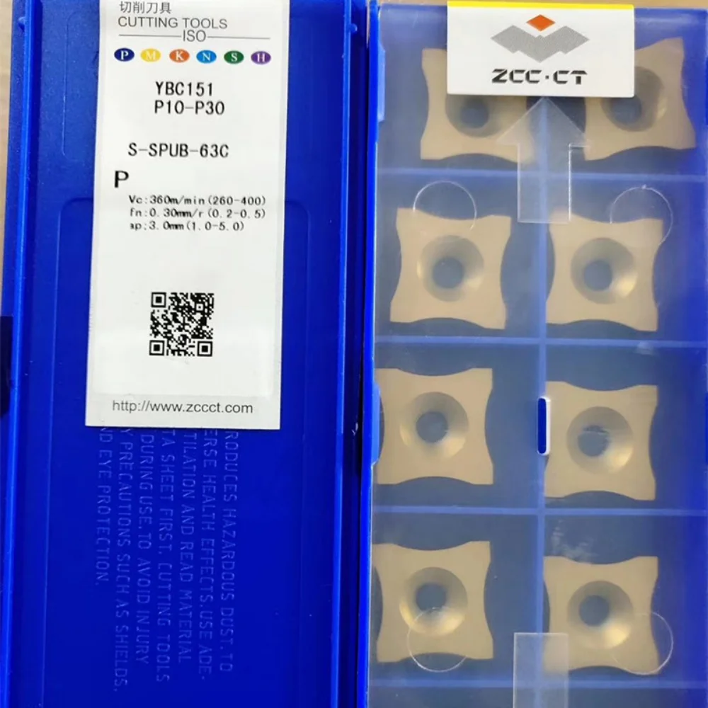 

ZCC.CT 10P S-SPUB-63B/63C/63F YBC151 CNC Lathe Tools Hard alloy steel pipe burr blade for Steel