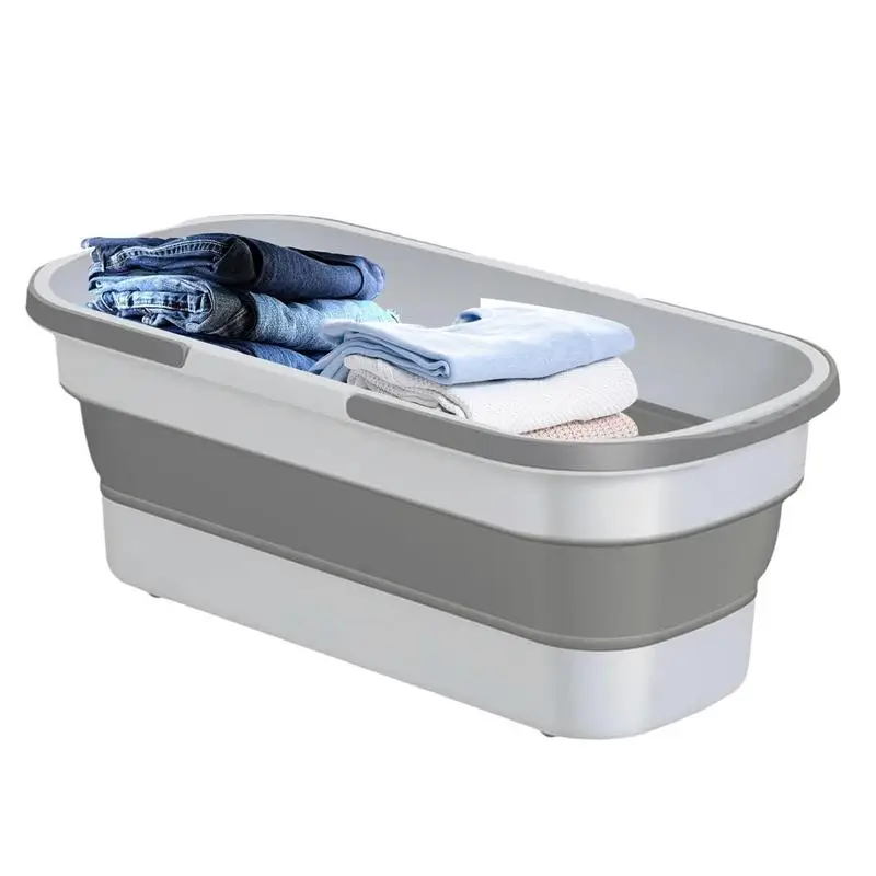 

Collapsible Mop Bucket Portable folding mop bucket Household rectangular flat mop bucket water storage bucket Large-capacity