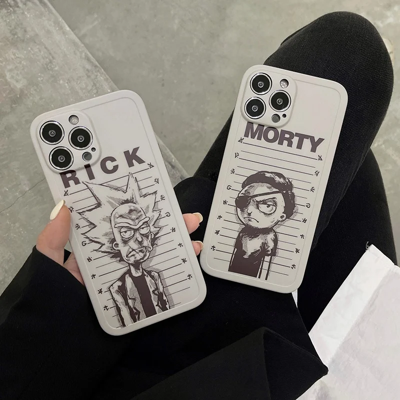 

Cartoon Rick Wanted Phone Case Cover for IPhone 7 8 Plus 11 12 13 Pro X XR XS Max Shockproof Case for IPhone 13 Cases