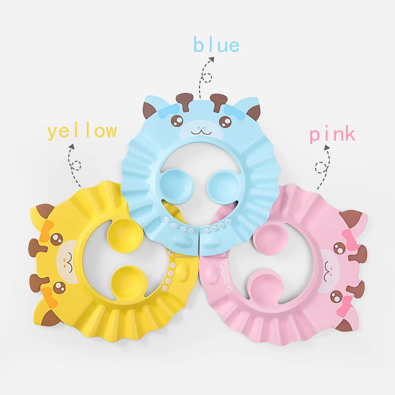 

Мультяшные Детские аксессуары для ванны регулируемые шапки защитные уши шапки для душа шапки шампунь шапка для новорожденных детей