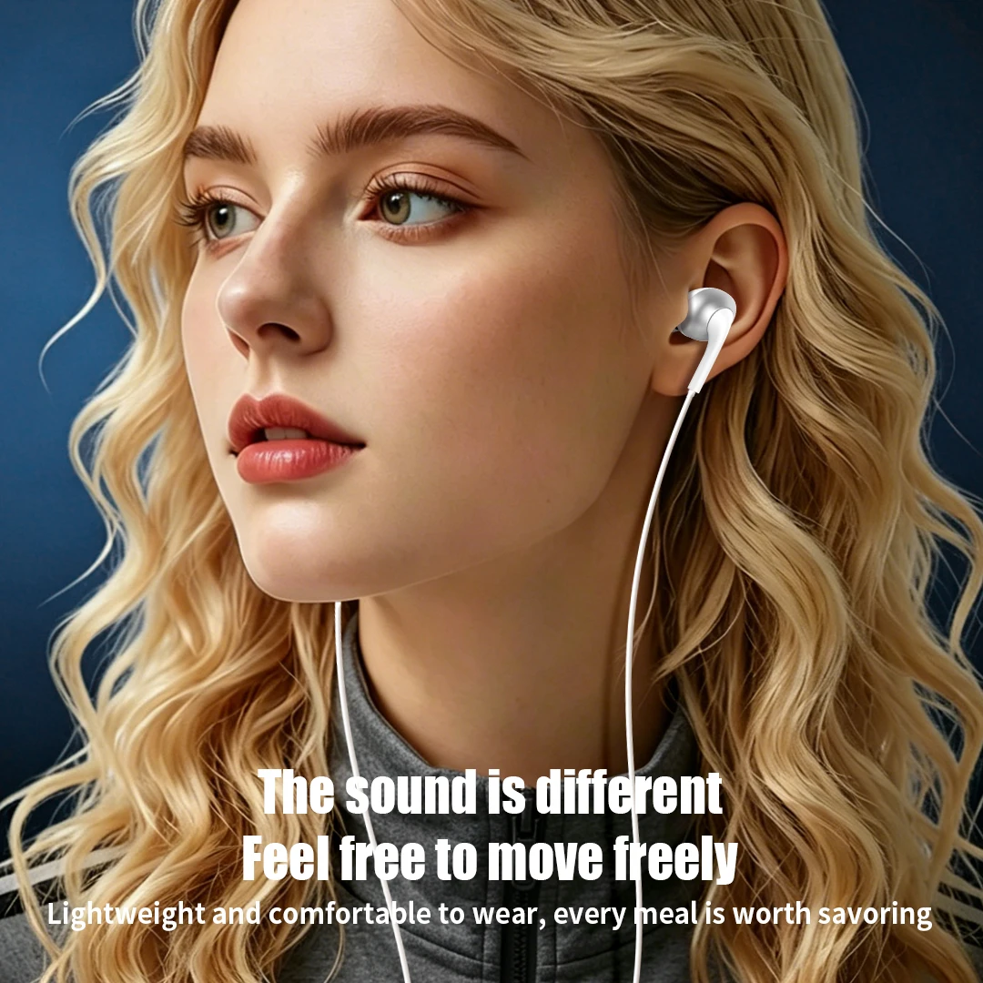 Фото Проводные наушники с HiFi объемным звуком, USB Type C, с HD микрофоном и регулятором громкости, гарнитура для iPhone Pro 17 16, Samsung Galaxy. №3