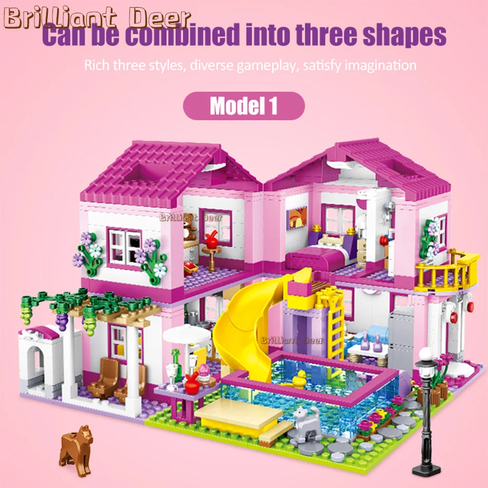 Дом для друзей и семьи двухэтажный летний отпуск вилла горка бассейн городской