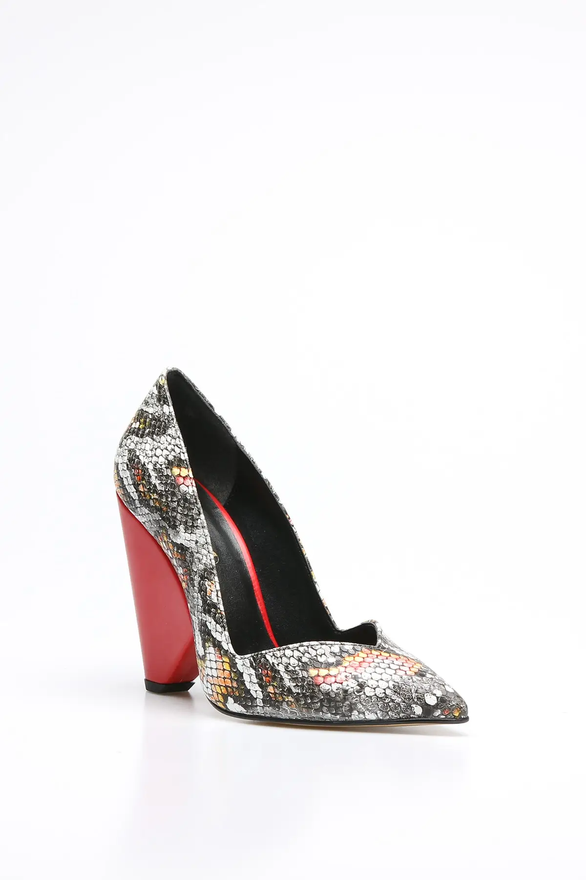 

Fashion Style Red Snake Leather Women's Stiletto Heeled Evening Shoes