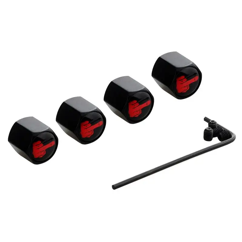

Pcs Universal Finger Styling Logo Emblem Case Tire Valve Core Cap Antitheft Finger Car Wheel Tire Valve Caps Covers