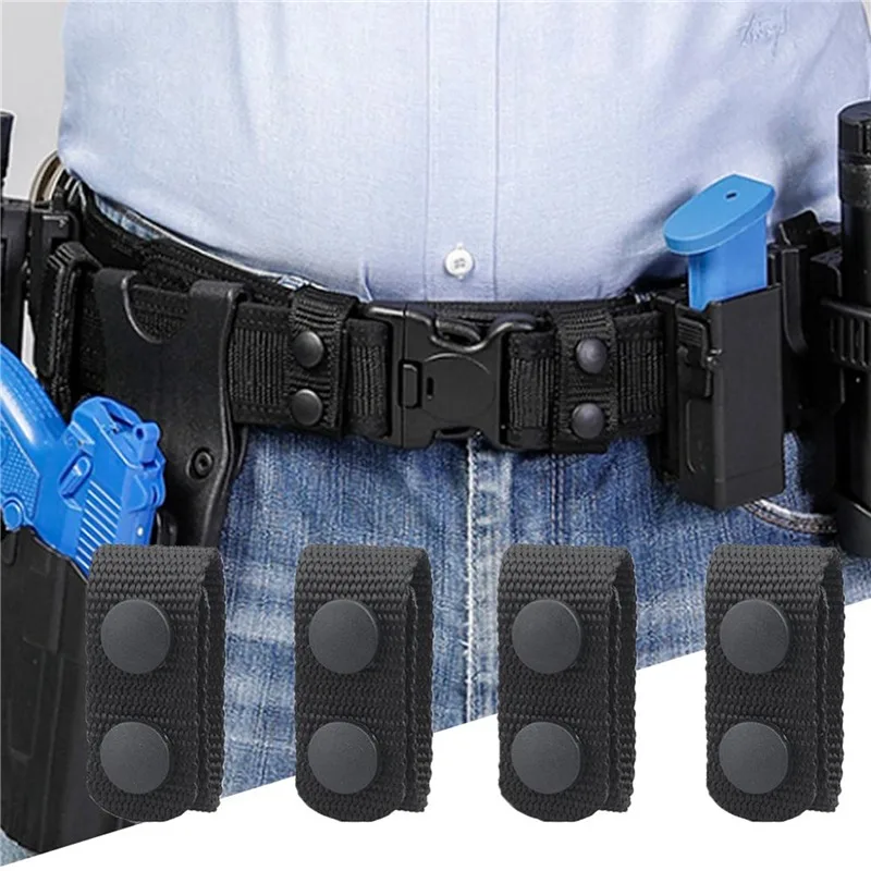 

4Pcs Tactical Belt Buckle Heavy Duty Belt Keeper Portable Webbing Strap Military Belt Equipment Accessories for Outdoor Sports
