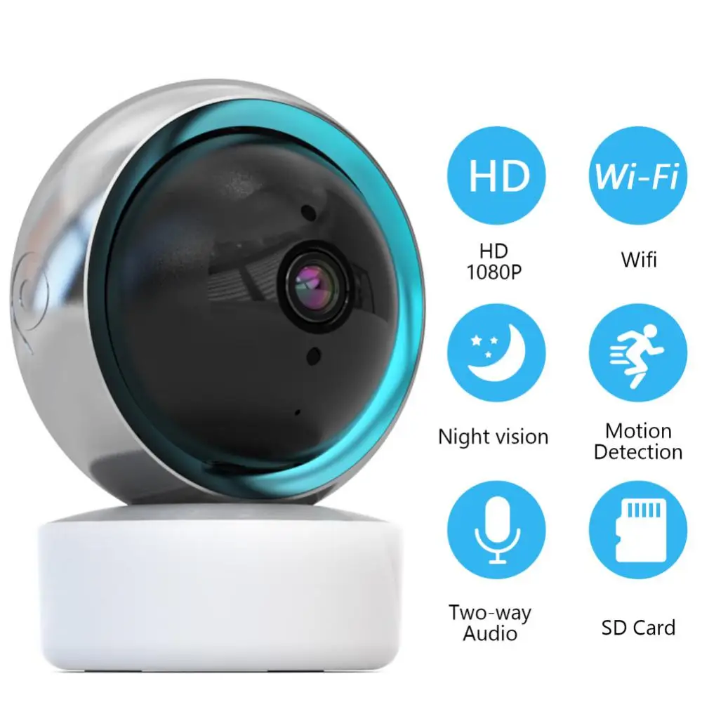 

Беспроводная IP-камера 1080P с Wi-Fi и датчиком движения