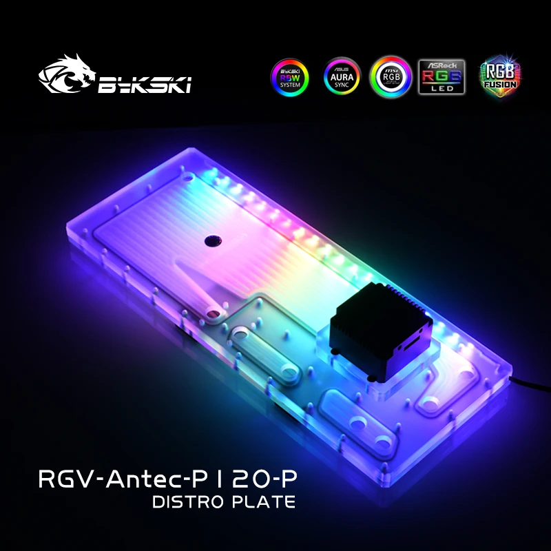

Bykski RGV-Antec-P120-P, Distro Plate For Antec P120 Case,Waterway Board Reservoir Water Tank Pump For PC Cooling