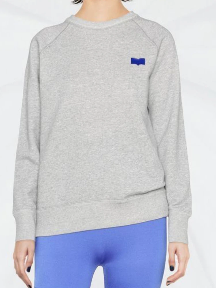 

Женская толстовка с капюшоном, Новинка весна-осень 2022, Женский однотонный облегающий Повседневный свитер с круглым вырезом и длинным рукав...