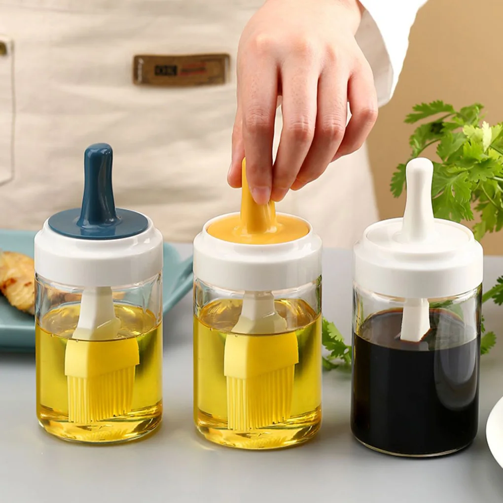 

250ML Oil Bottle Oil Brush BKitchen Silicone aking Barbecue Grill Oil Brush Dispenser Pastry Steak Oil Brushes Kitchen BBQ Tool