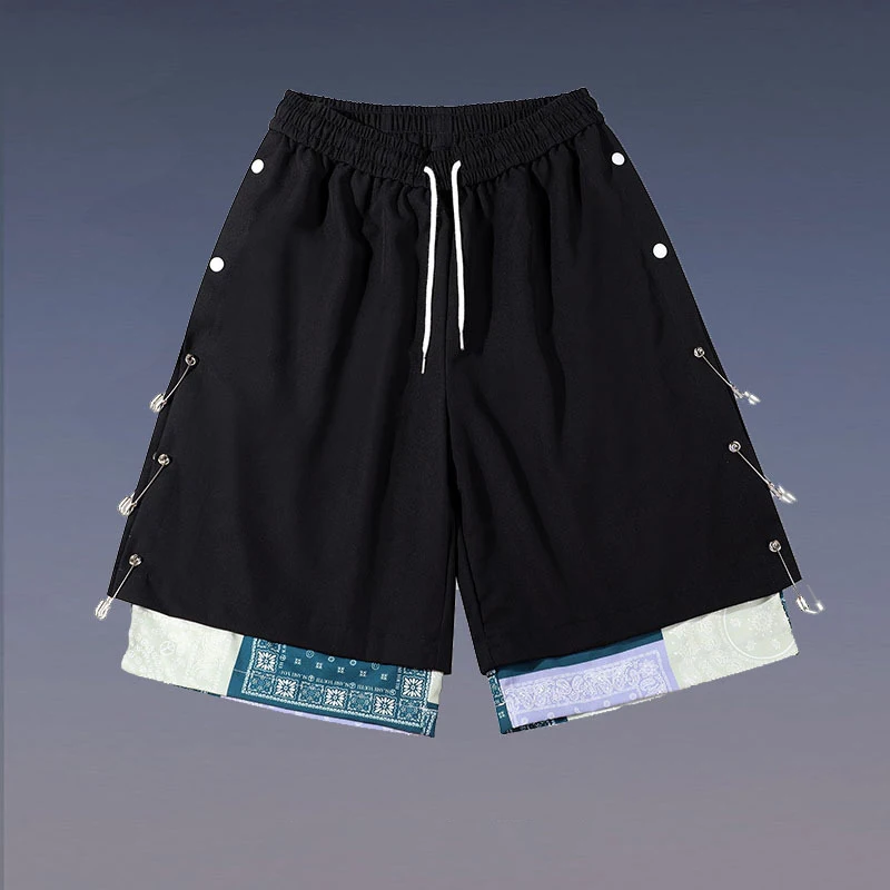 

Мужские спортивные брюки, брендовые штаны в стиле High Street, с прострочкой, на пуговицах, свободные мужские брюки, на лето