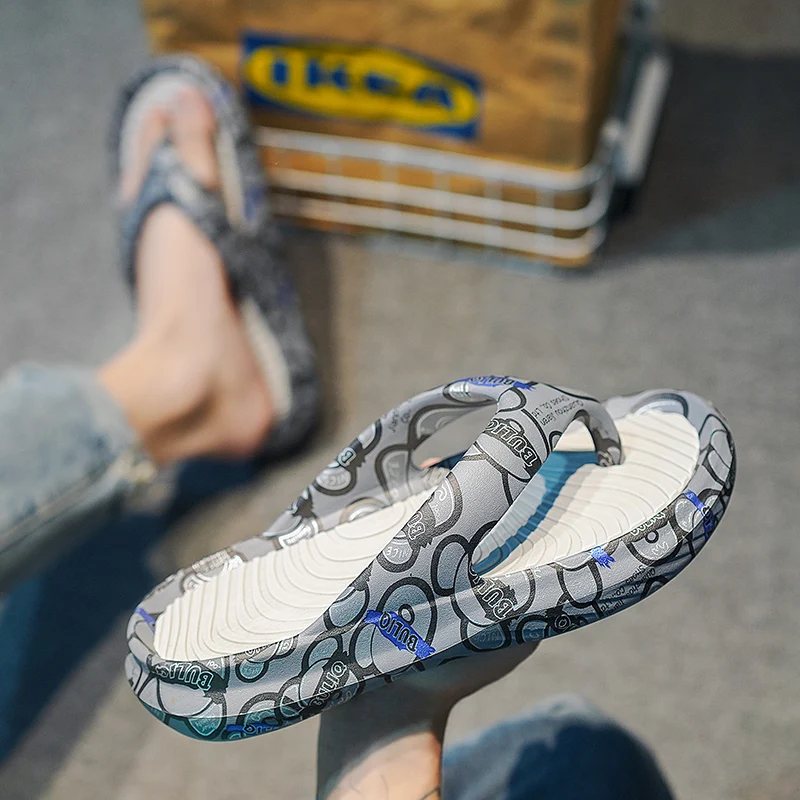 Шлепанцы для пар Эва Нескользящие повседневные пляжные тапочки лета 2024