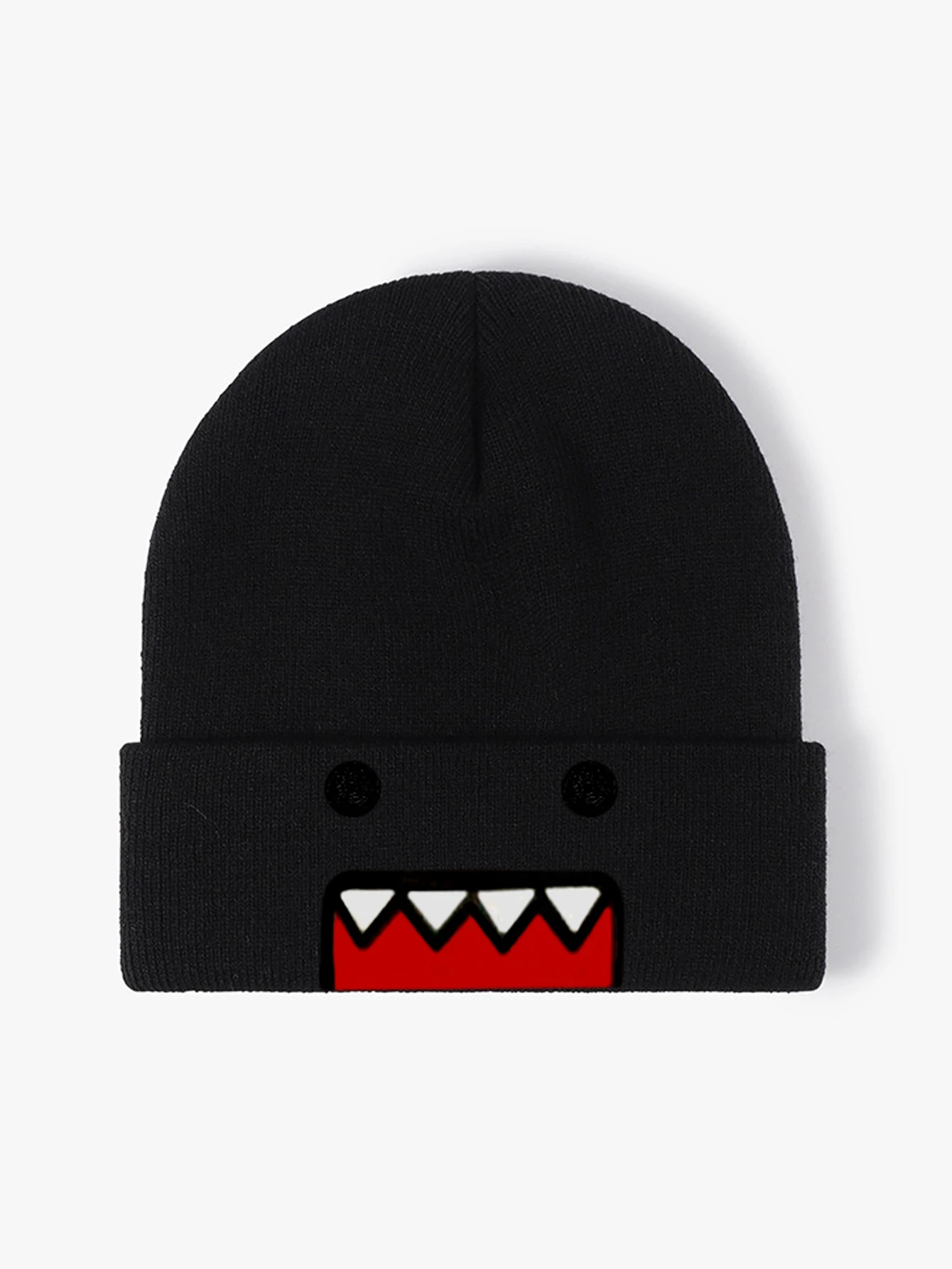 Модная вязаная шапка с вышивкой из мультфильма Ins Tama Jun для мужчин и женщин теплая