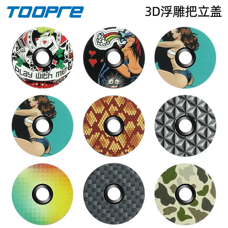 

TOOPREBicycle bowl cover mountain road bike faucet front fork stand cover ultra-light aluminum alloy personality cover bowl set