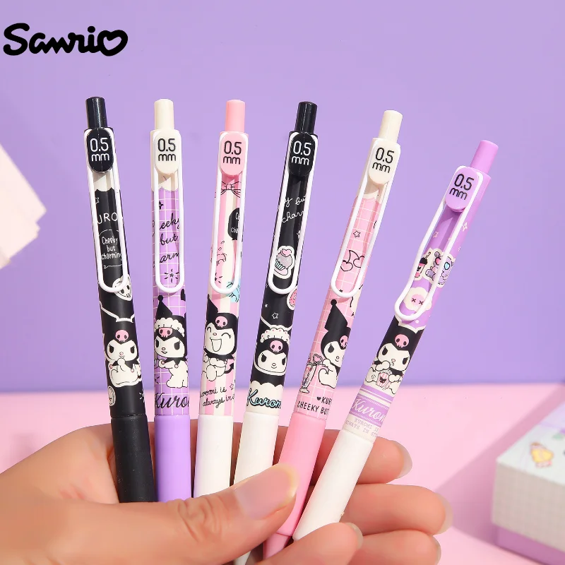 

6pcs Anime Kawaii Sanrio Kuromi Mechanical Pencil Student Cute Print 0.5mm Drawing Pencil Office Supplies Stationery Wholesale
