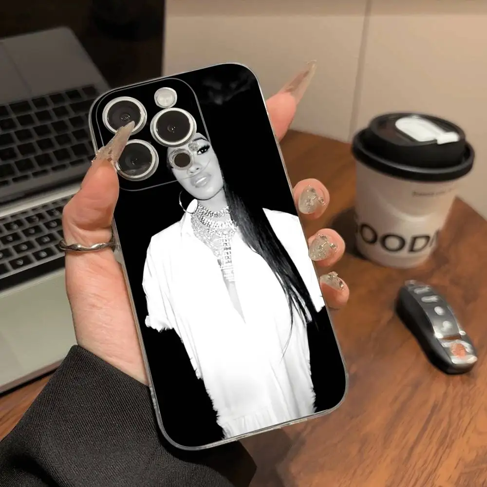 Фото Прозрачный противоударный чехол Singer C-Cardi B для iPhone 17 Air 16 Pro Max 15 14 13 12 11 Plus №4