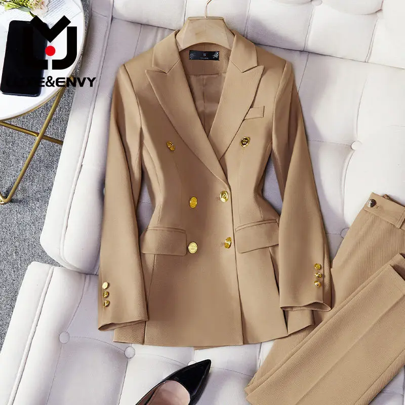 

LUXE&ENVY Advanced Blazer Khaki Coat Women's 2023 Spring And Autumn Professional Casual Formal Suit Set Blazer