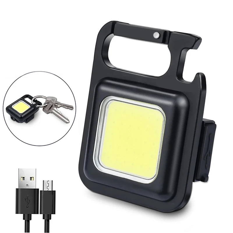 

Keychain Flashlights USB Rechargeable Mini Flashlight Portable Corkscrew Outdoor Camping Emergencies Work Light
