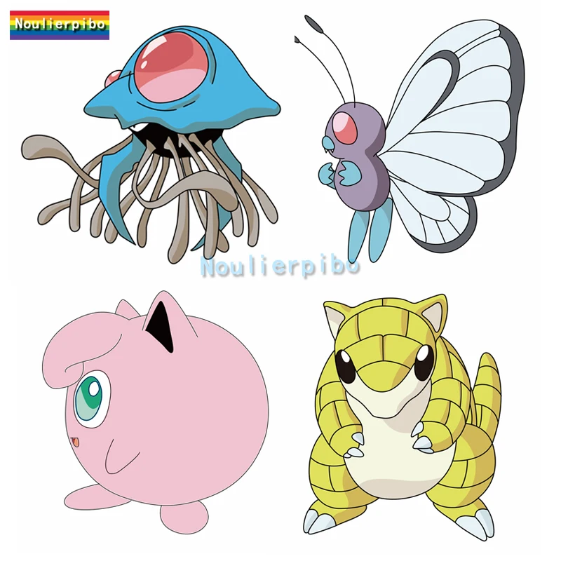 

Personality Cartoon Car Stickers Pokemon Fat Ding Ba Butterfly PVC Car Motorcycle Racing Laptop Mobile Phone Vinyl Decals