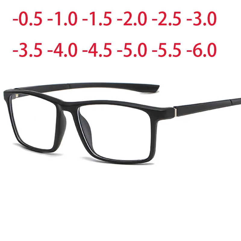 

2313 Square TR90 Frame Clear Lens Prescription Glasses Myopia Nerd Spectacles Degree -0.5 -1.0 -2.0 -3.0 -4.0 to -6.0