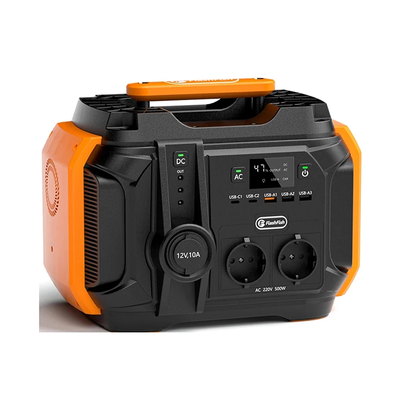 

Portable Mobile Energy Storage Station AC 230V 500W-1000W Solar Generator 540Wh 120W DC Big Output Power Battery Camping Outdoor