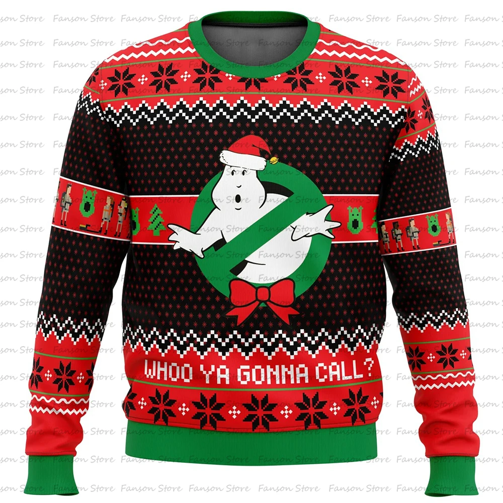 Bustin-Pull de dessin animé Ghostbusters en-ly pour hommes et femmes sweat à capuche Anime pull Noël haut couple nou