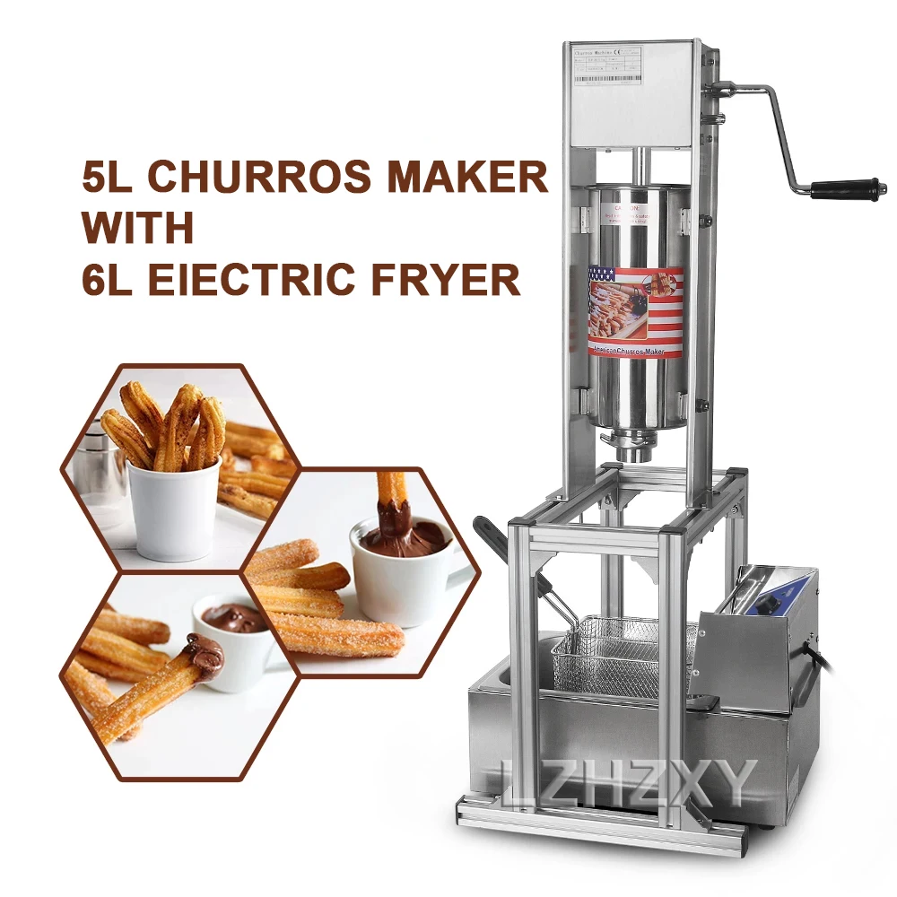 Сверхмощная ручная испанская машина чуррос объемом 5 л с электрическим