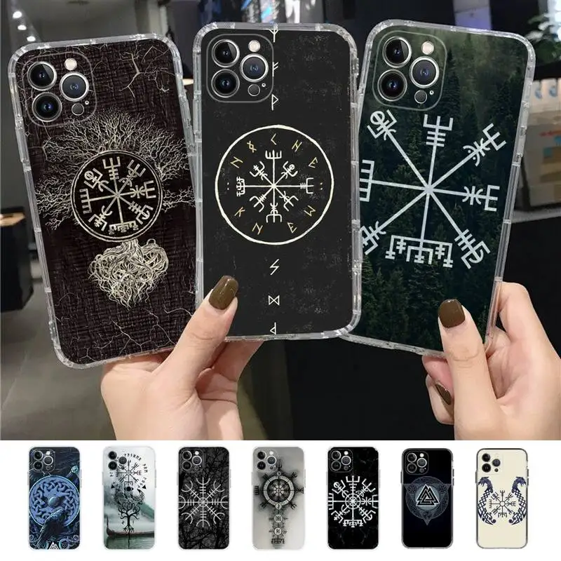 

Viking Vegvisir Logo Phone Case for iPhone 11 12 13 mini pro XS MAX 8 7 6 6S Plus X 5S SE 2020 XR case