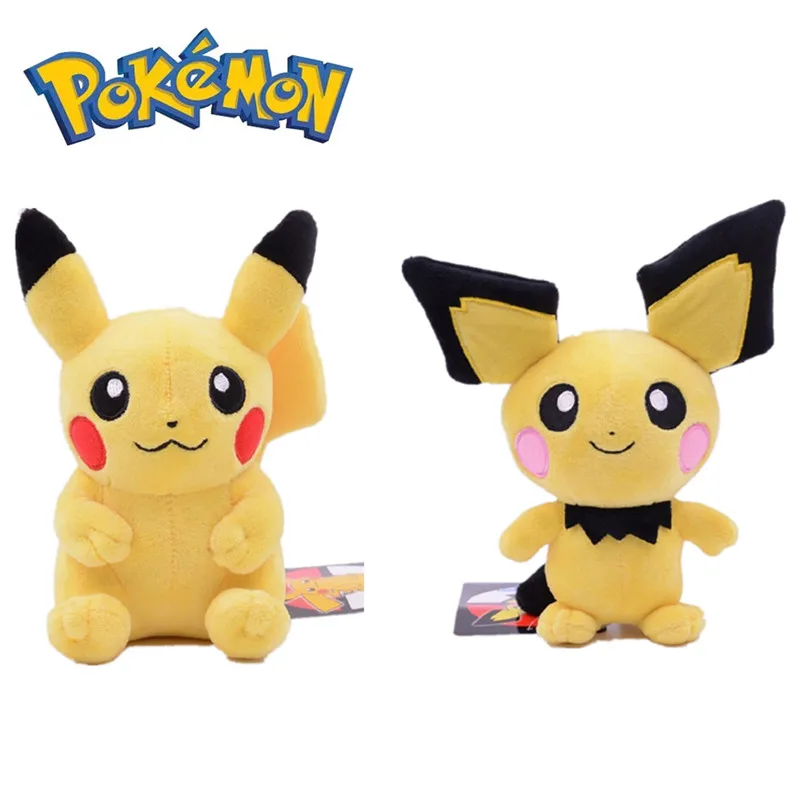 

Pokémon Pikachu 10-Piece Set 20Cm Cartoon Figurines Kawaii Plush Toy Collection Doll Kids New Year Gifts