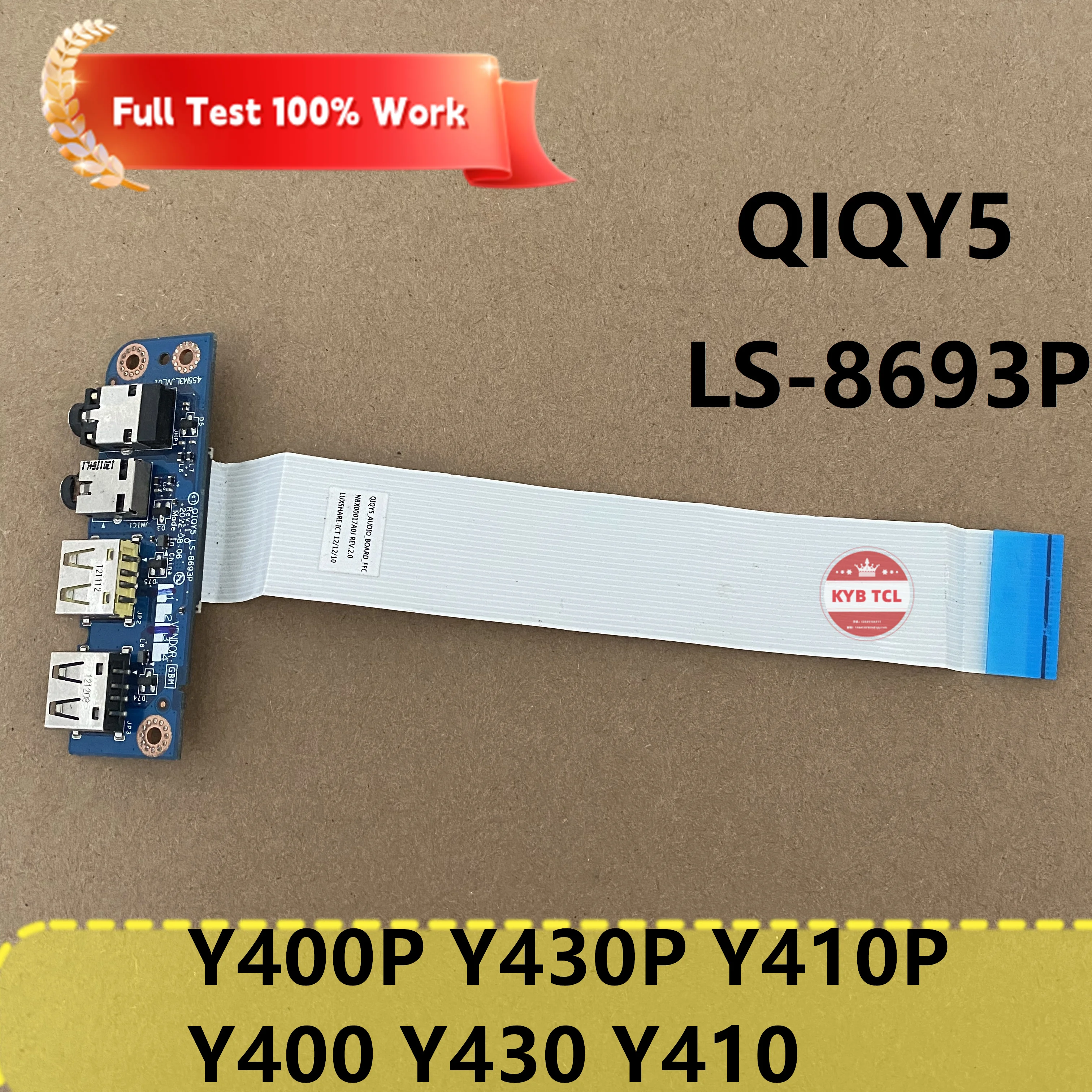 Подлинный Lenovo Ideapad Y400P Y430P Y410P Y400 Y430 Y410 ноутбук аудио USB платы w/ кабель QIQY5 LS-8693P NBX00017A0J ноутбук