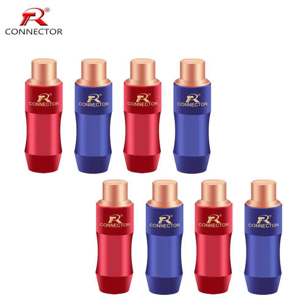 4 пары/8 шт. позолоченный гнездовой разъем RCA переходник адаптер 6 5 мм кабельный