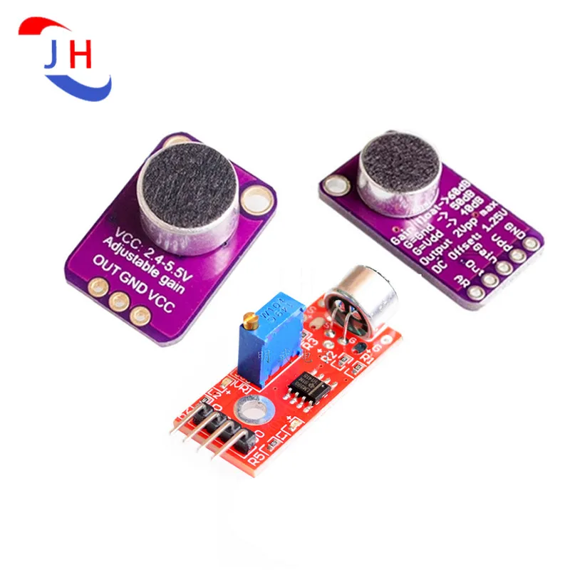 

GY-MAX9814 MAX4466 KY-037 Electret Microphone Amplifier Stable module Auto Gain Programmable Attack and Release Ratio Low THD