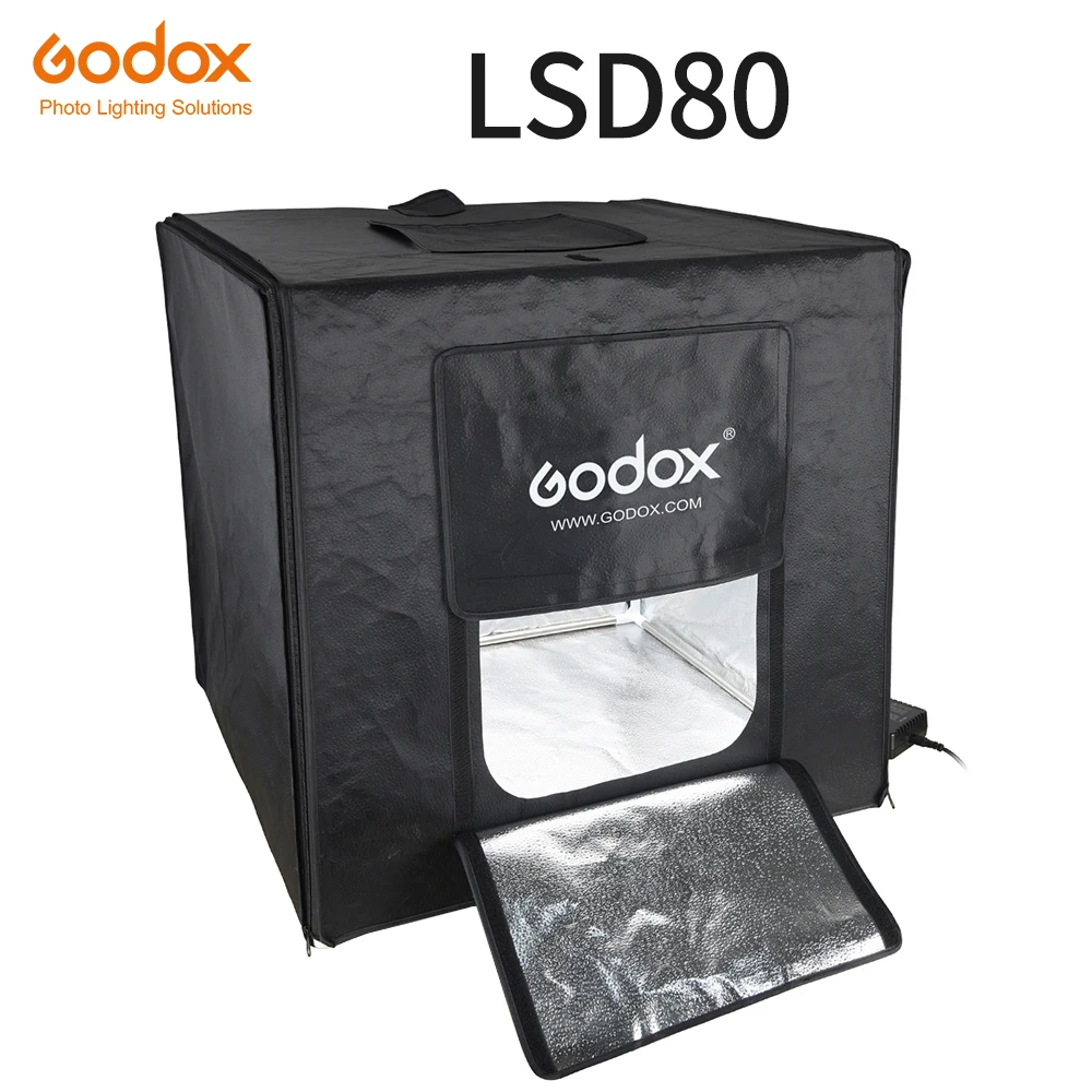 

Godox LSD80 80*80cm 40W LED Photo Studio Softbox Light Tent SoftBox +AC Adapter +PVC Backgrounds for Phone DSLR Shooting Product