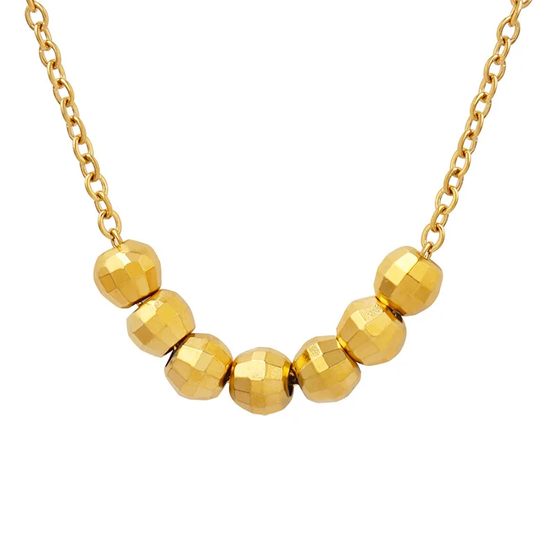 

Simple Design Beaded Stainless Steel Women's Necklace Fashion Exquisite Necklace Girl Gift Hot Fashion Necklace