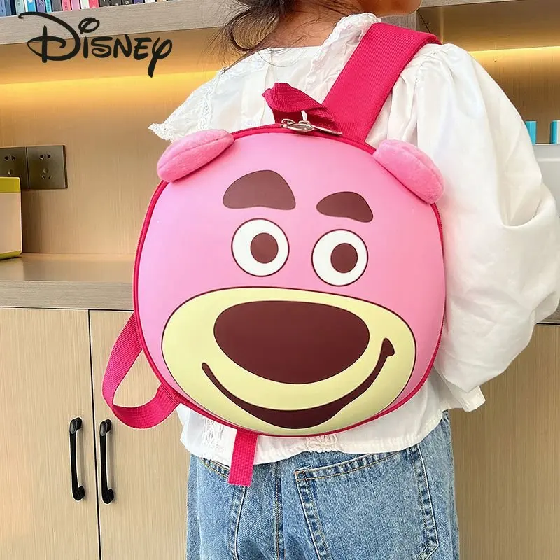 Disney Strawberry Bear New Children's Backpack Cartoon Fashion Student School Bag Multi Functional High Capacity Girls' Backpack