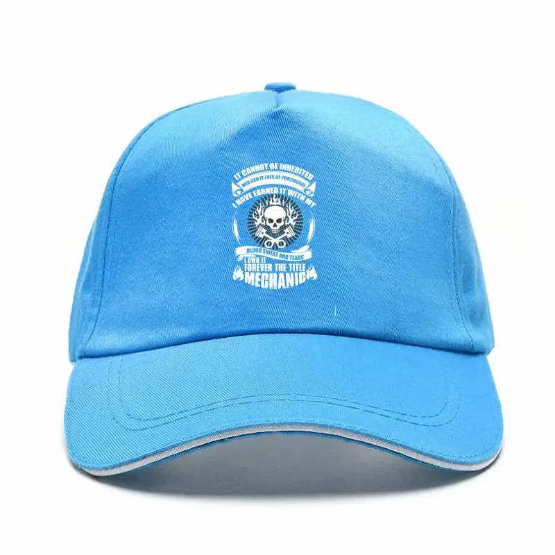 

2020 Summer Fashion New Printed Pure Cotton Men's Funny Mechanic Baseball Caps For Mechanic Job Gift Ideahip Hop Outdoor