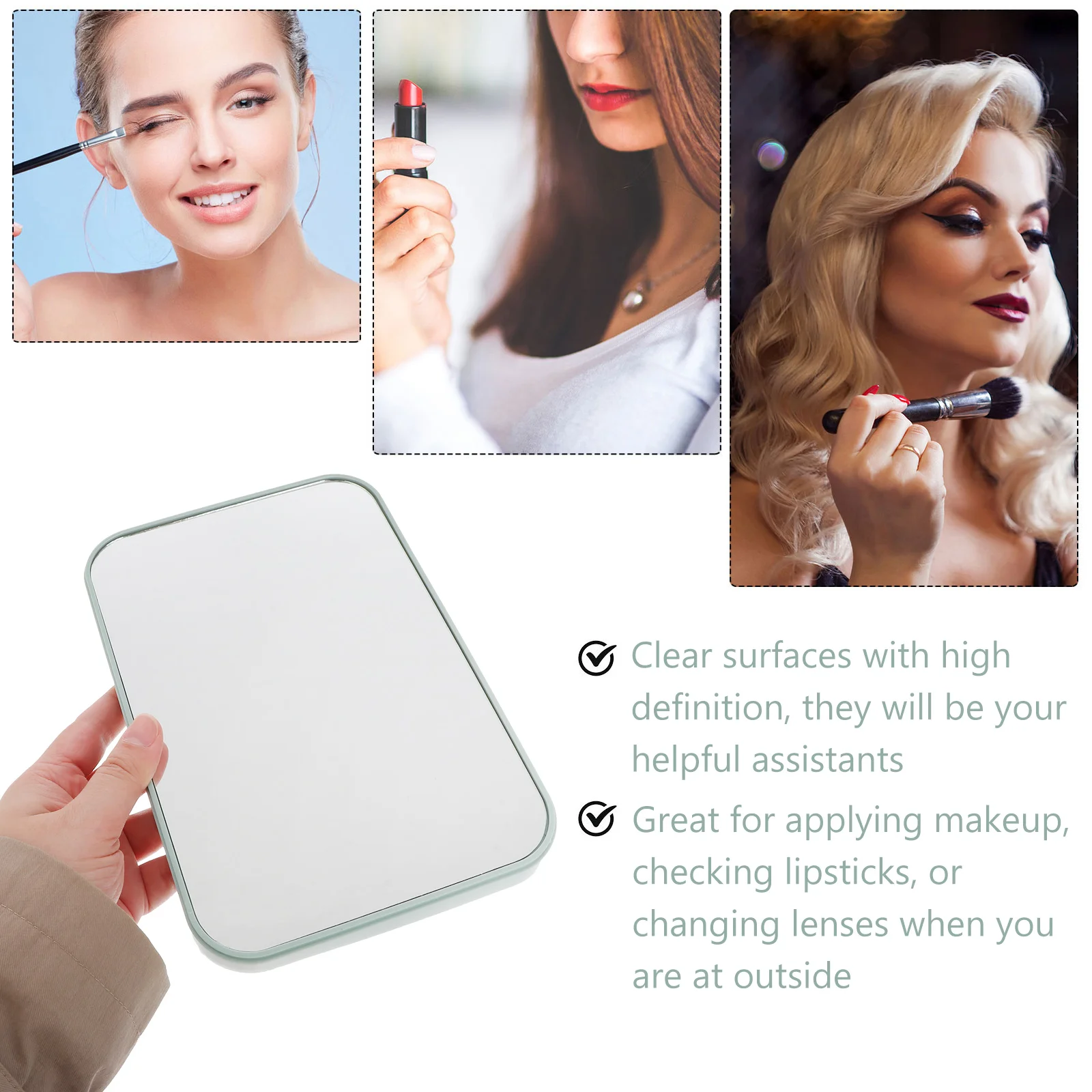 Travel Folding Makeup Mirror Tabletop Dresser Fodable Portable Vanity Hand Held