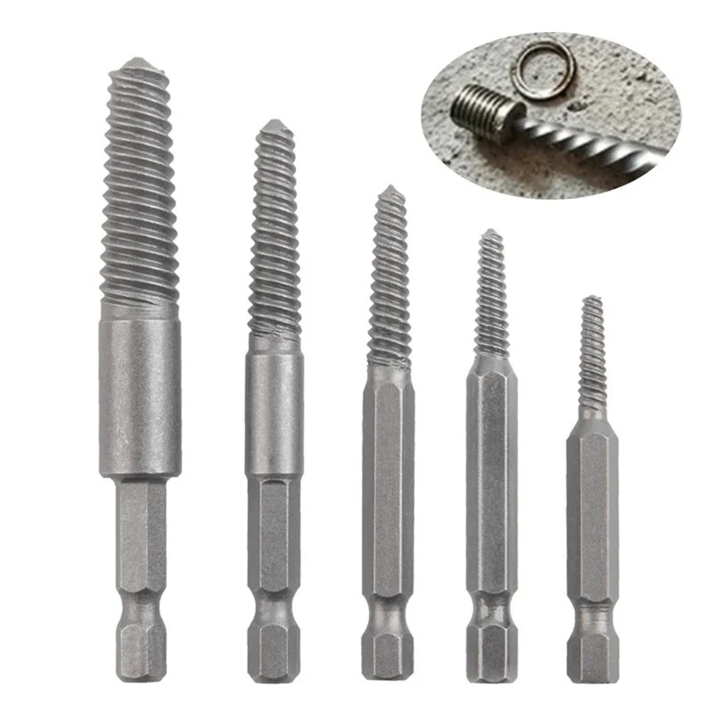 

5pcs Extractor Easily Take Out Demolition Drill Bit Set Damaged Screw Extractor Drill Bit Set Stripped Broken Screw Bolt Remover
