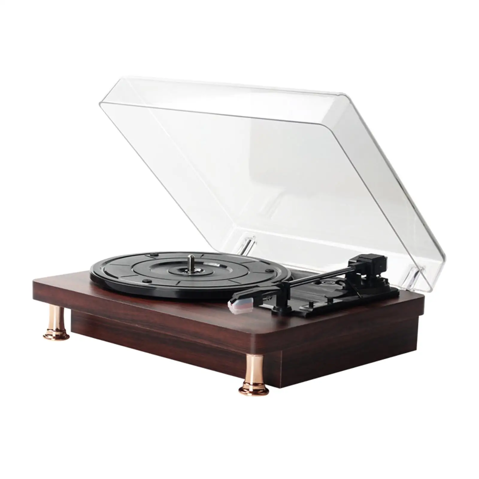 

Vintage Style Vinyl Record Player Turntable 2.0 Stereo Speaker Gramophone Wood Vinyl Player for Club Souvenir Collection Decor