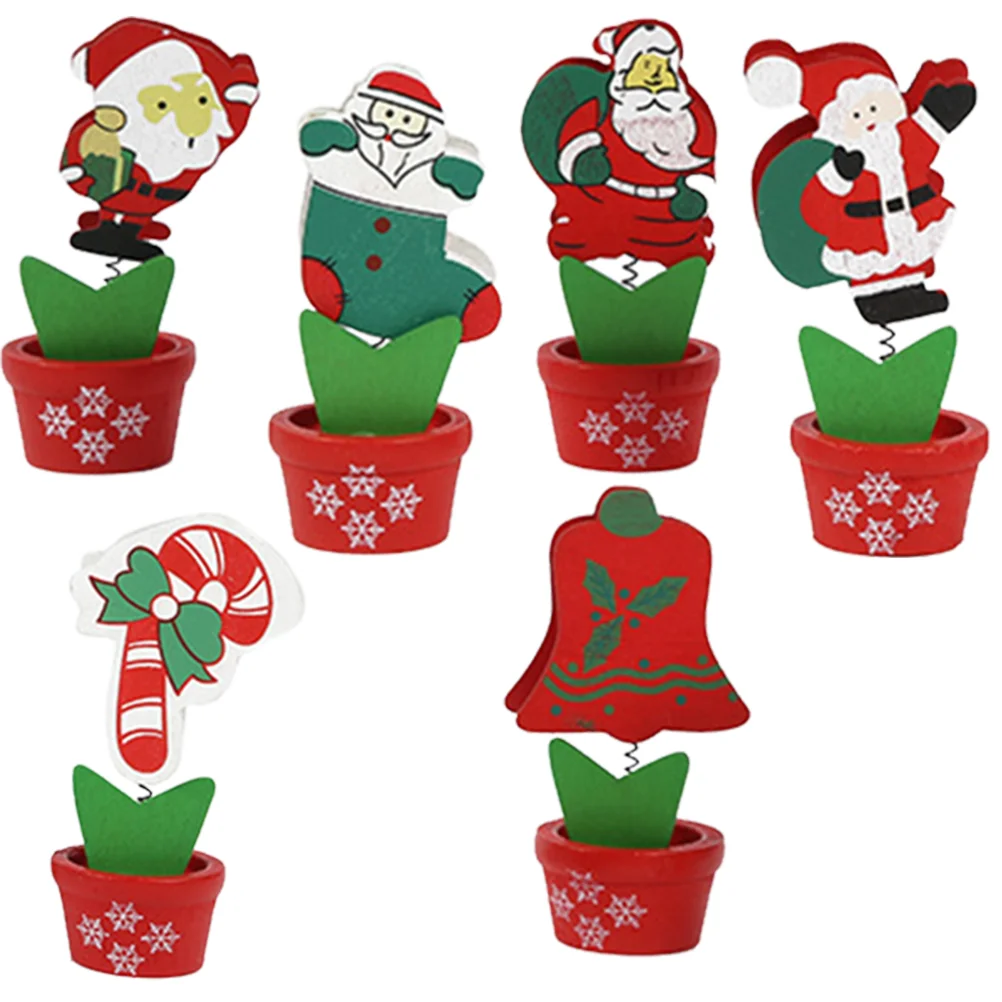 

6Pcs Christmas Elements Clamp Chic Clamp Clip for Xmas Decor Photo