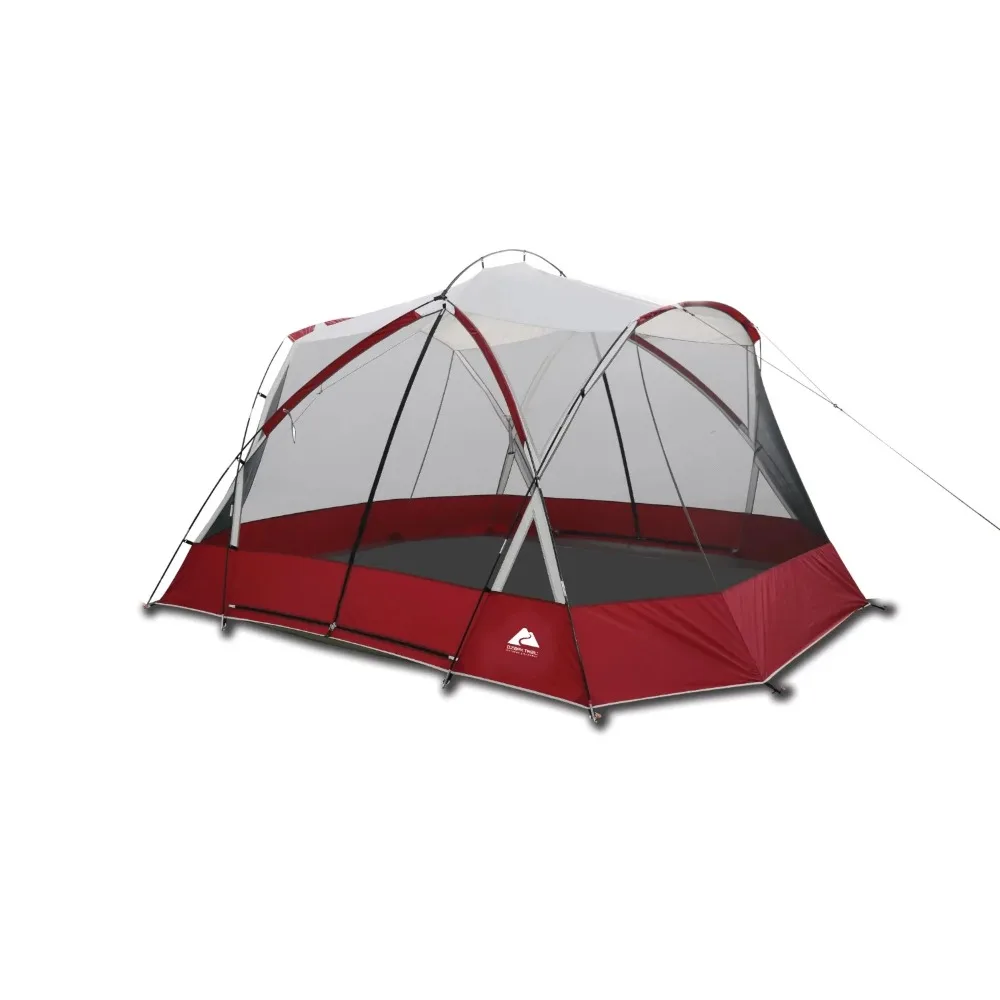 

13' x 11' x 84" Screen House Tent with Two Large Entrances, Red, 16.7 lbs.