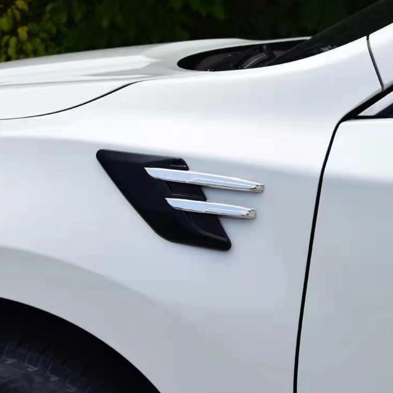 

2pcs Carbon Universal Car Side Air Flow Intake Shark Grille Vent Fender Cover 3d Sticker Body Decoration Trim Car Styling Access